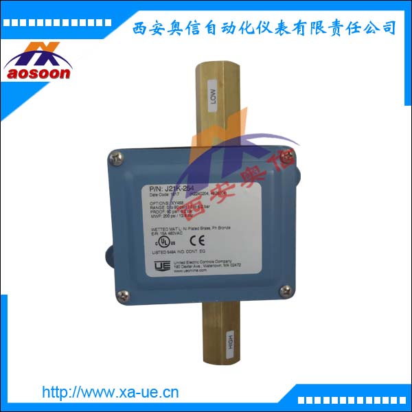 J21K-140美国UE微差压开关 0-40KPa可调滤网差压控制器	
