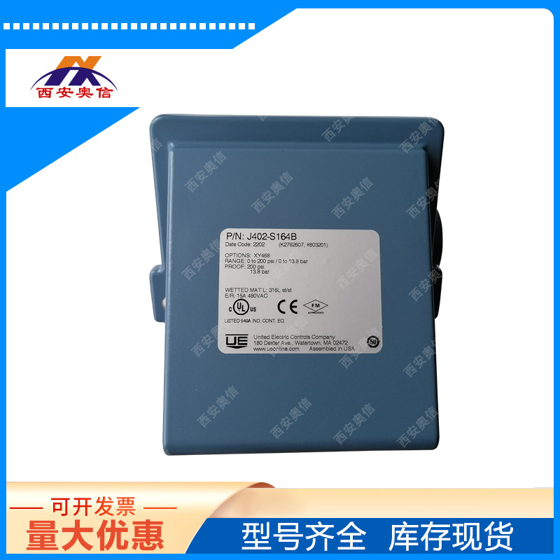 UE开关J402-S144B-M202双点压力控制器0-1.4bar 316L